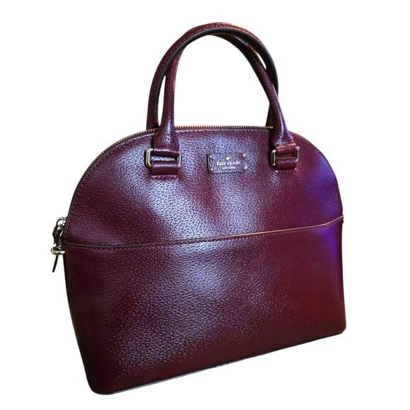Kate Spade Grove Street Carli Medium Satchel Handbag in Cherrywood Red NWOT - Picture 11 of 17